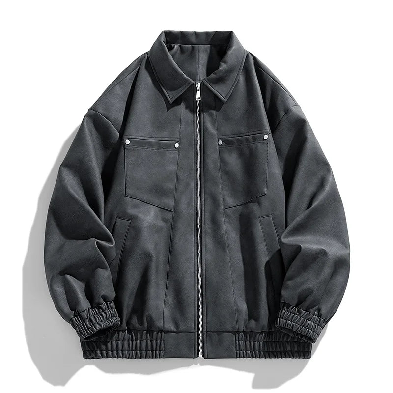 Classic Bomber Leather Jacket