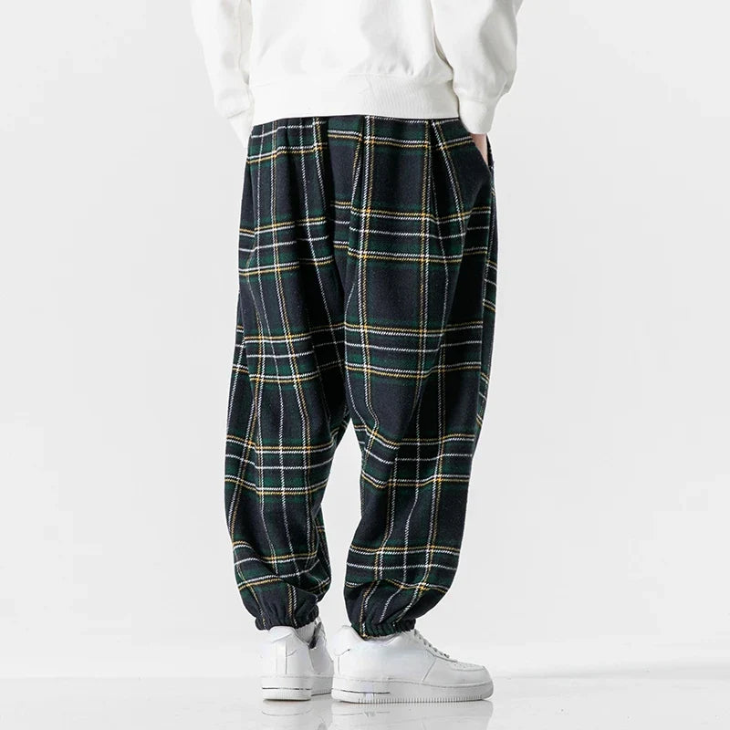 Relaxed Plaid Sweatpants