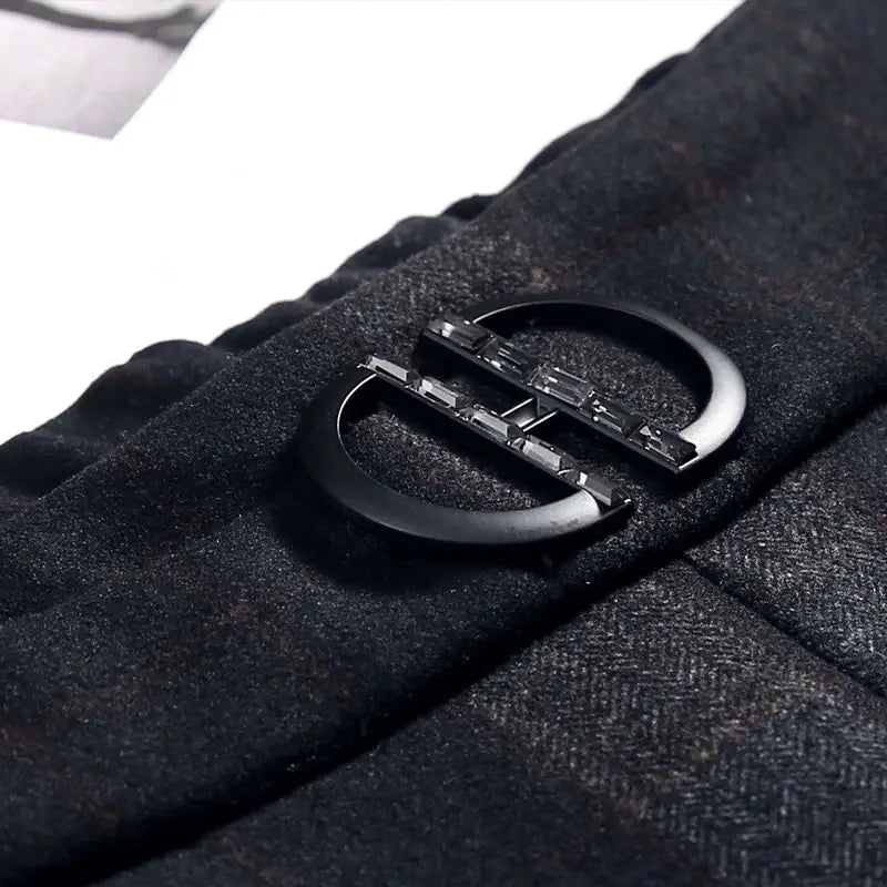 Raina Wool Plaid Pants