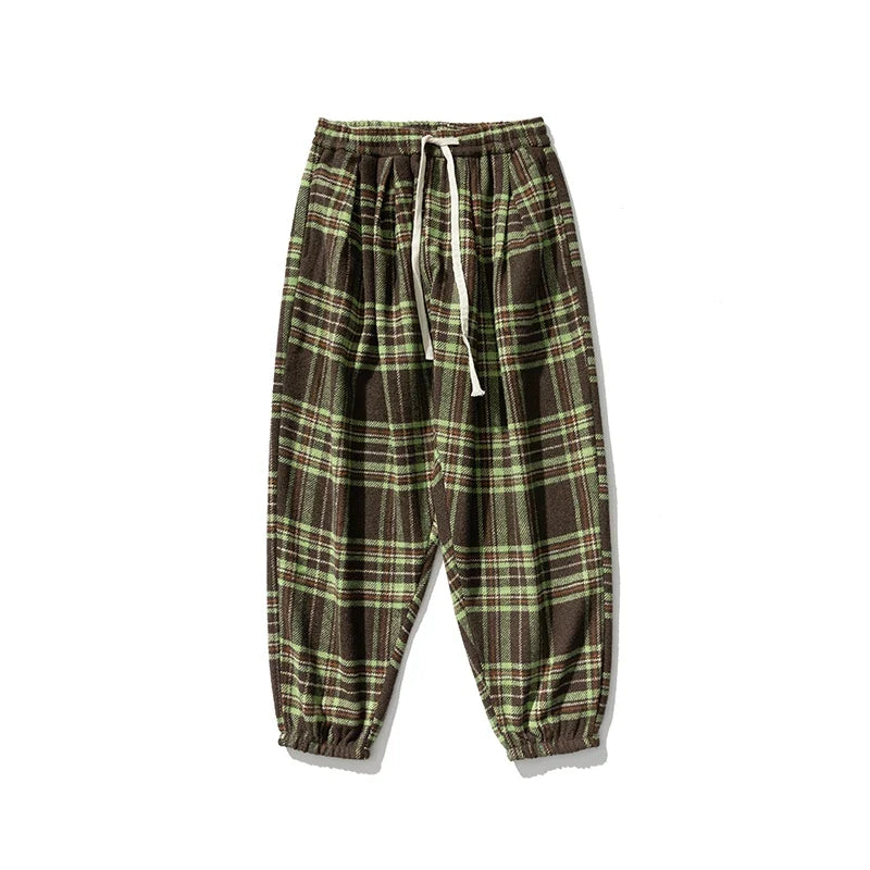 Relaxed Plaid Sweatpants