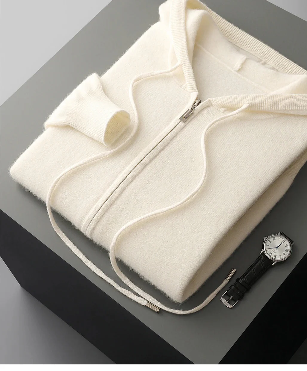 Ezra Cashmere Zip Hoodie