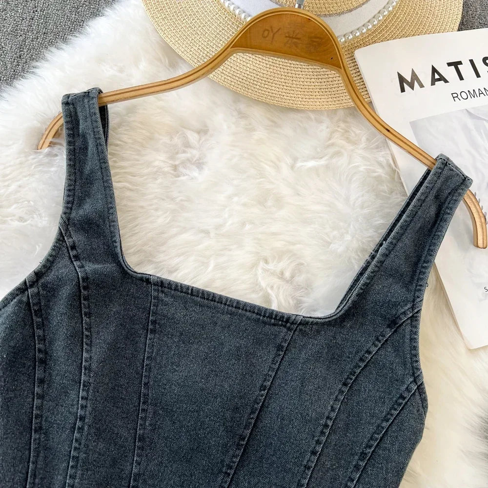 Kaia Denim Corset Top