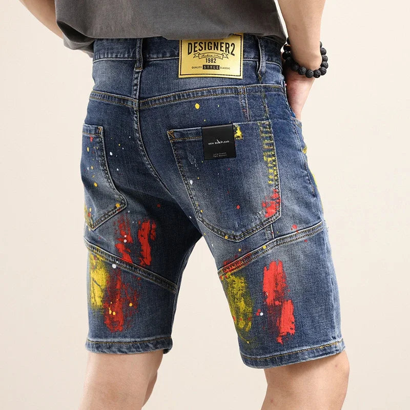 Splash Denim Shorts