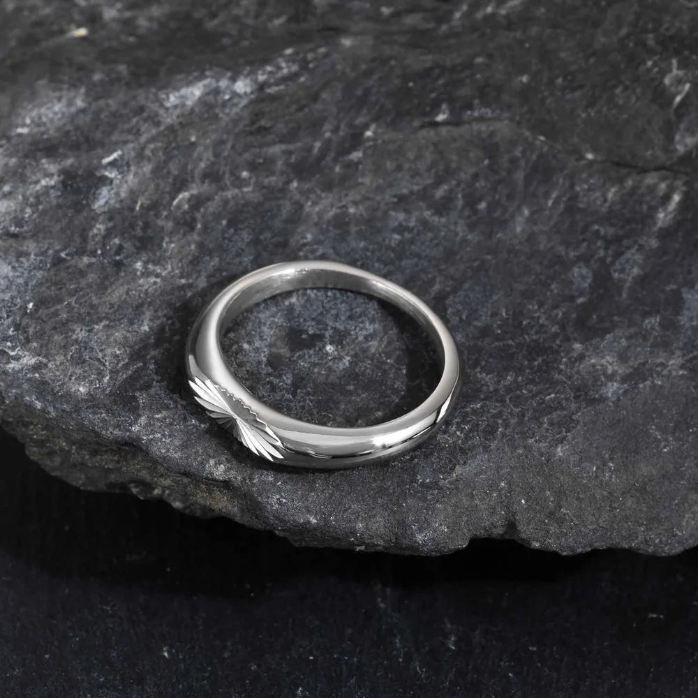 Orion Sunburst Steel Ring