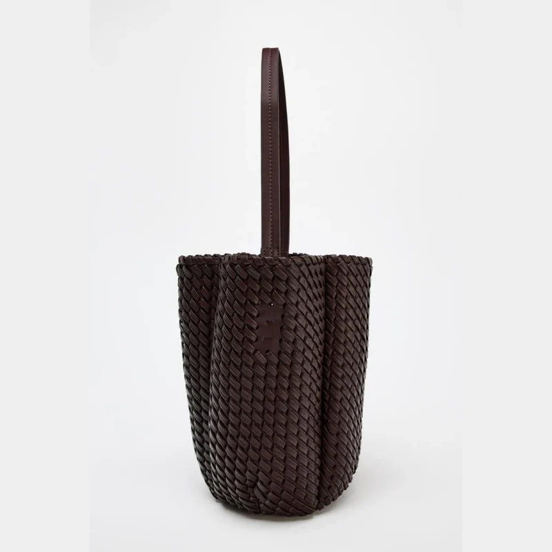 Mila Woven Bucket Bag