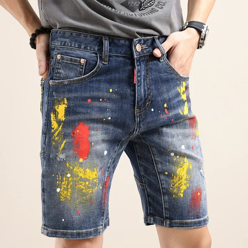 Splash Denim Shorts