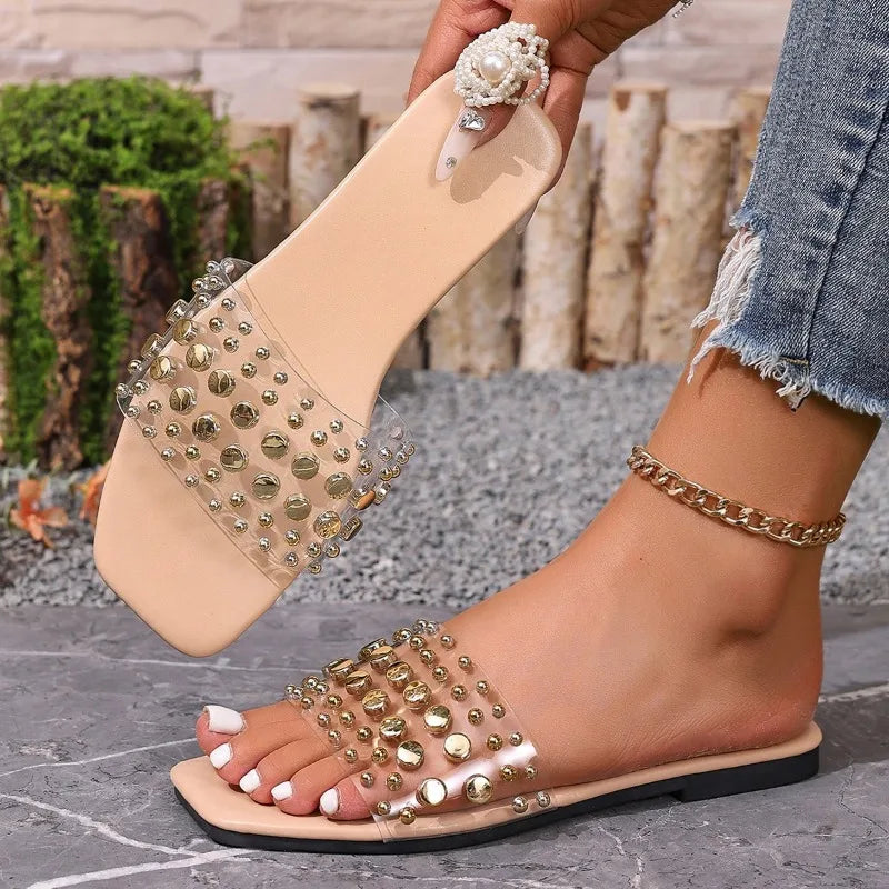 Isabelle Rivet Flat Sandals