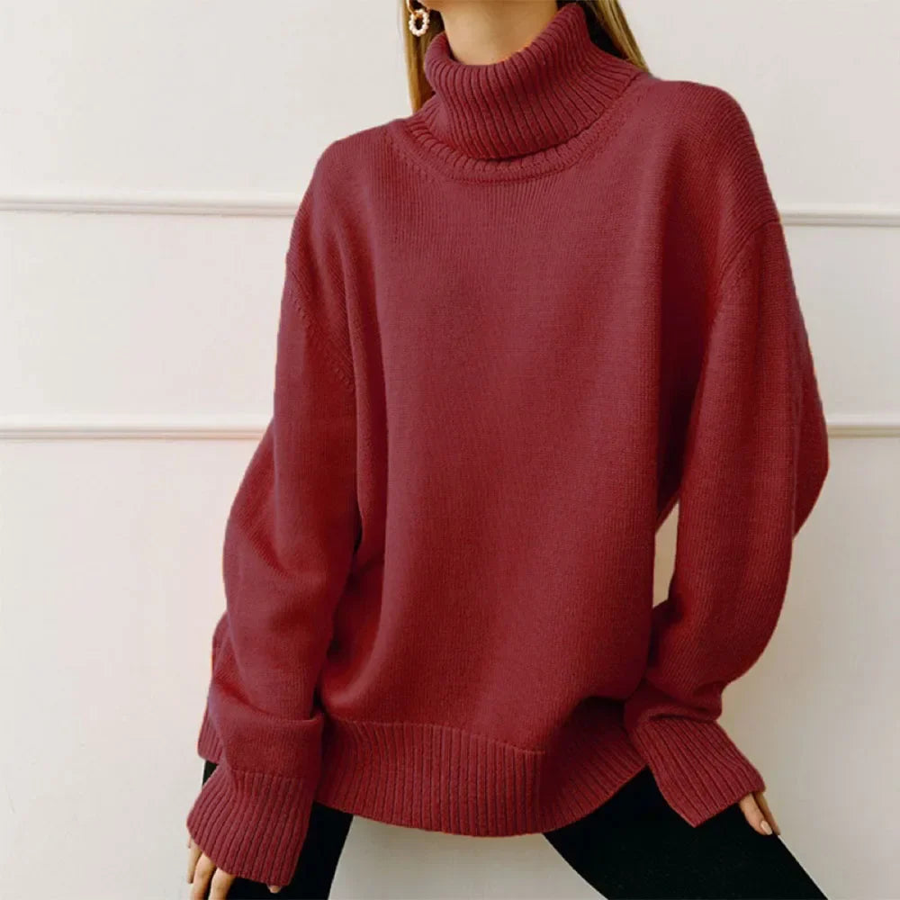 Nora Fleece Turtleneck Sweater