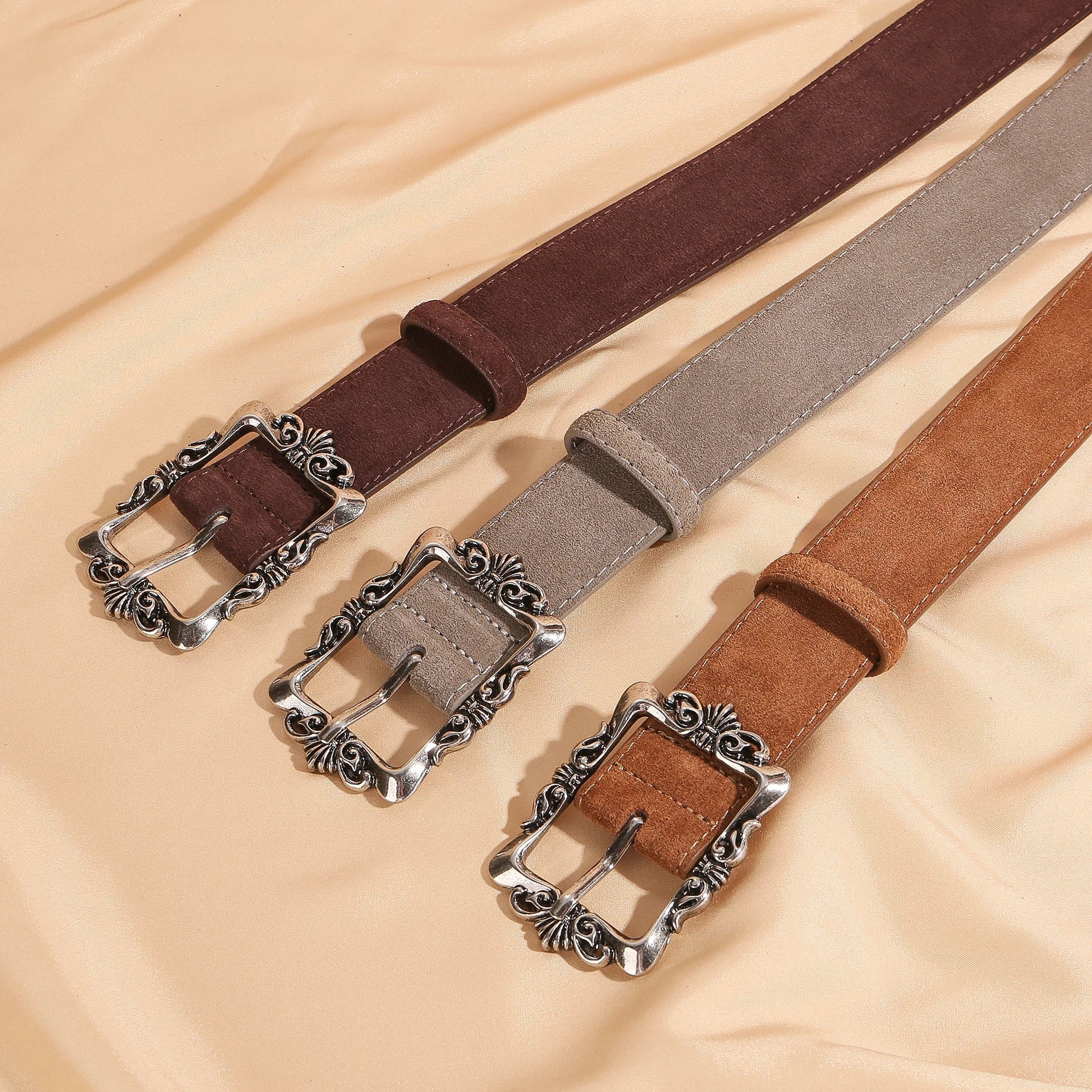 Alina Suede Wide Belt