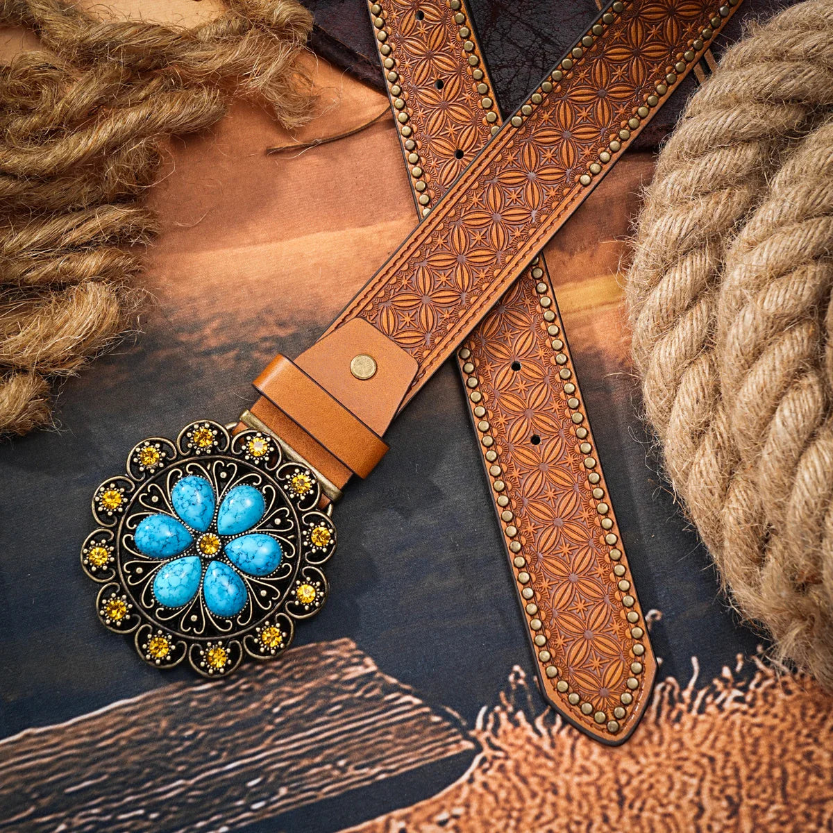 Dakota Western Floral Belt