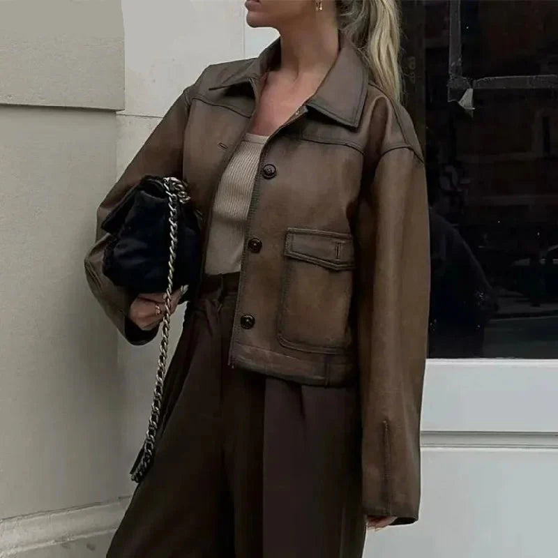 Maren Vintage Leather Jacket