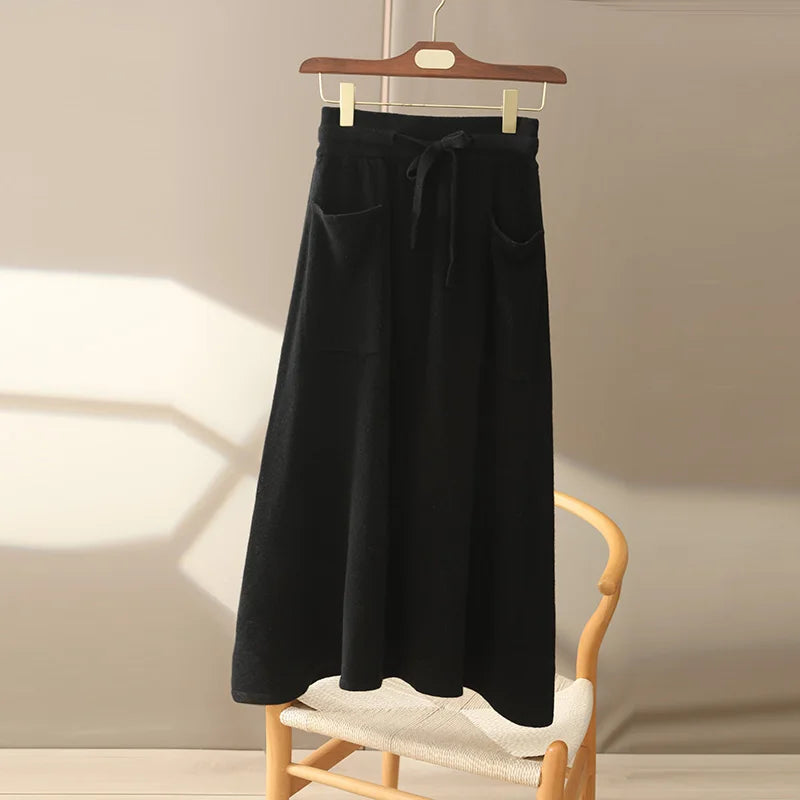 Clara Wool A-Line Skirt