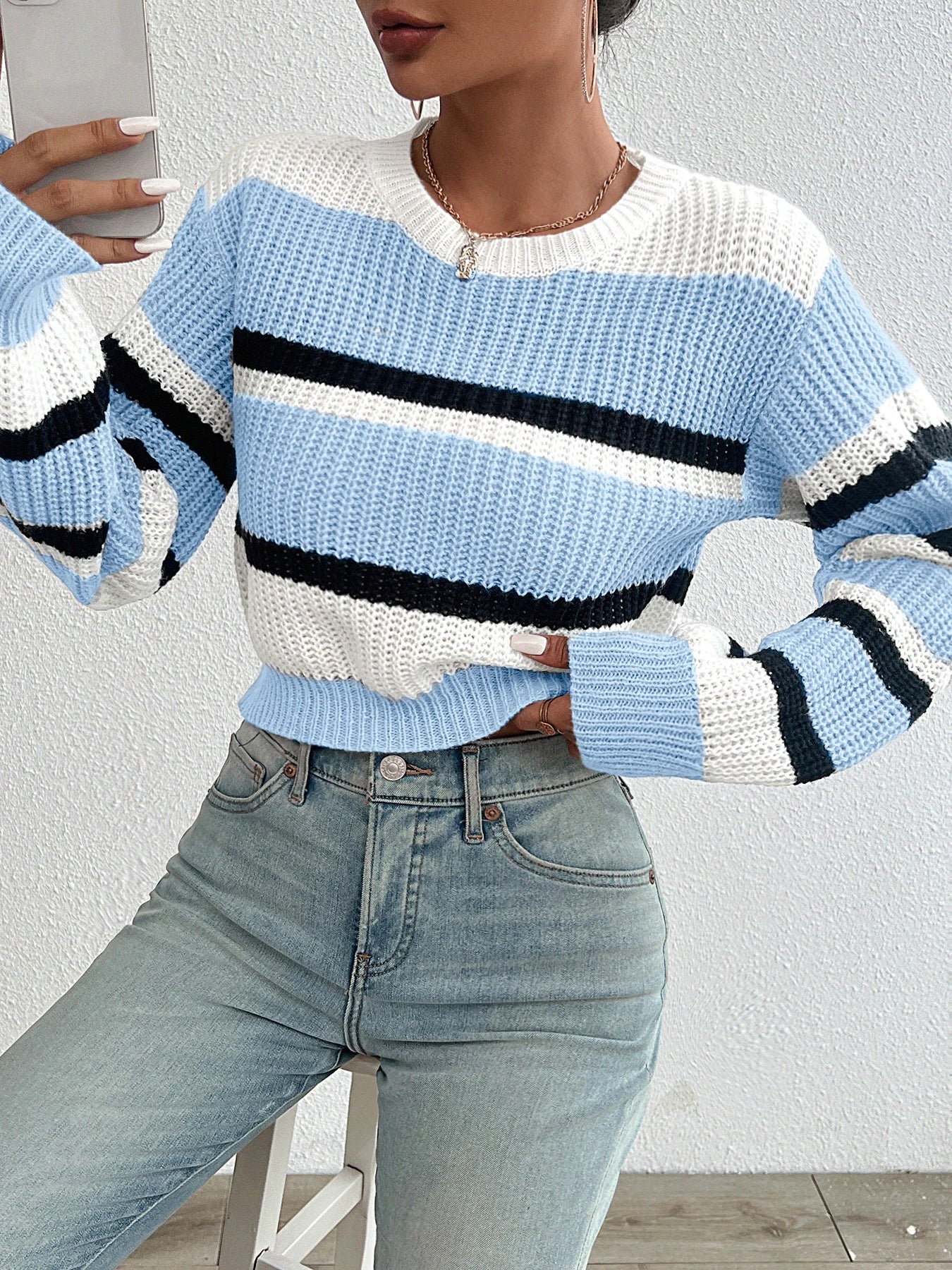 Helena Color Block Sweater