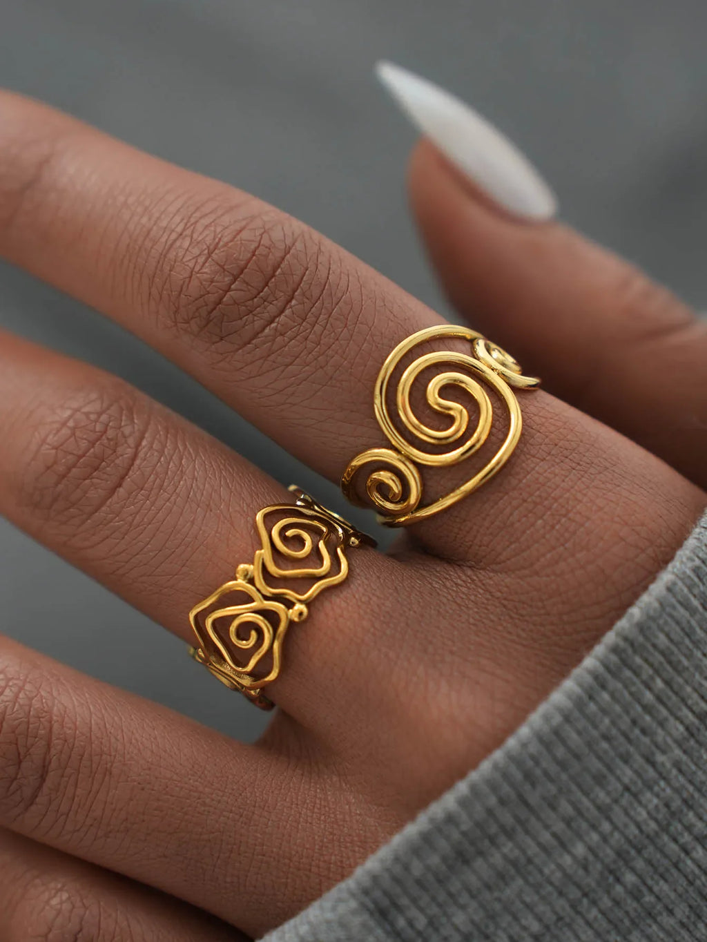 Nora Spiral Open Ring