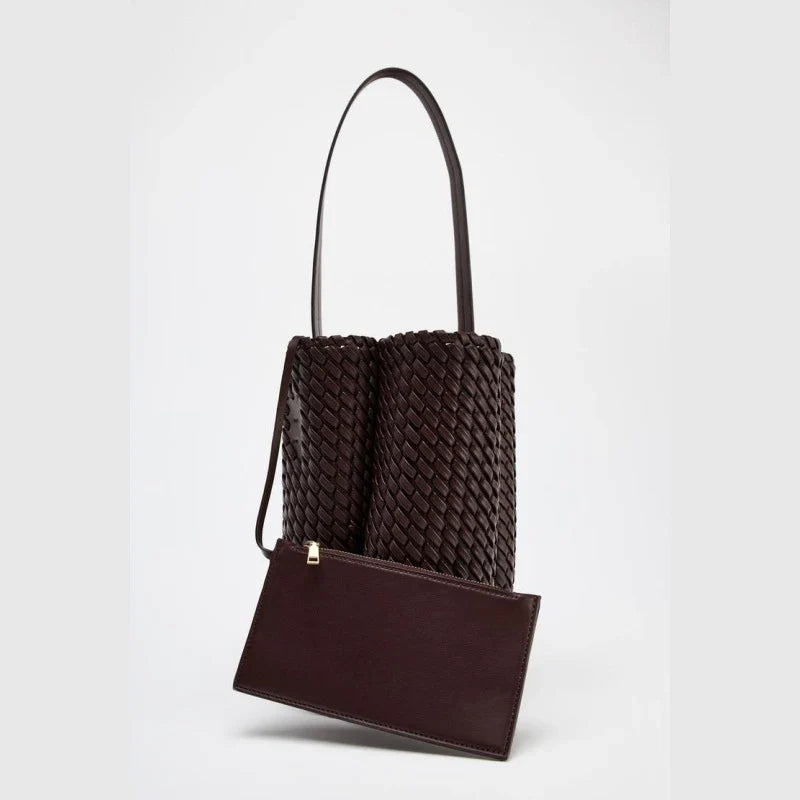 Mila Woven Bucket Bag
