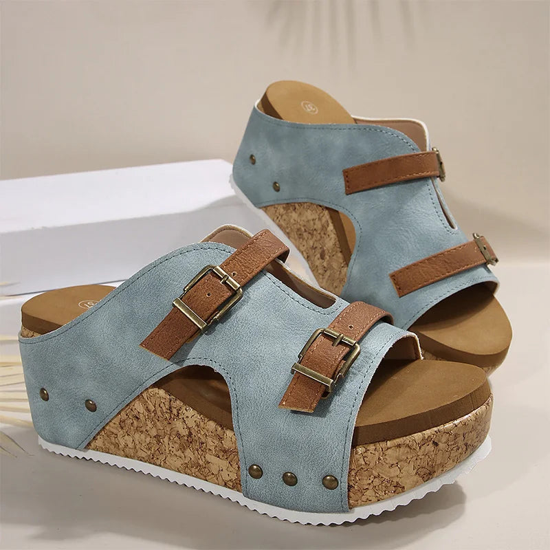 Teresa Wedge Sandals