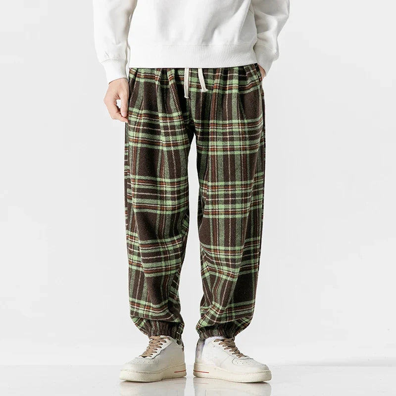 Relaxed Plaid Sweatpants