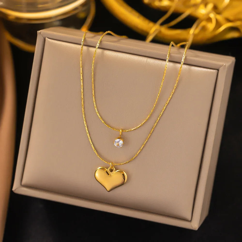 Amara Gold Heart Necklace