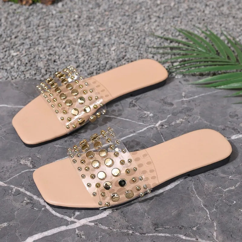 Isabelle Rivet Flat Sandals