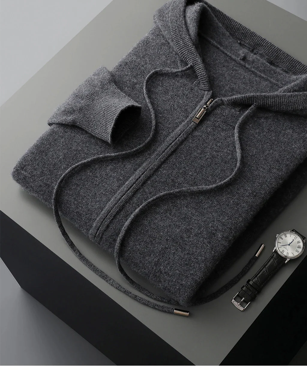 Ezra Cashmere Zip Hoodie