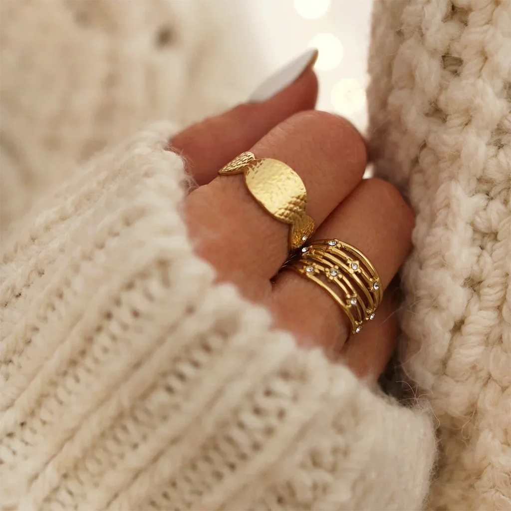 Arden Crystal Gold Ring