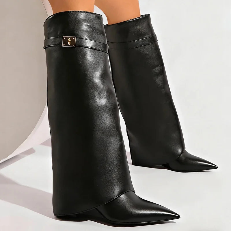 Ariana Leather Knee Boots