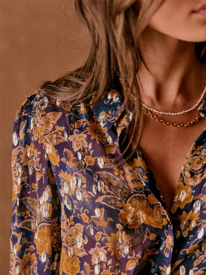 Marielle Retro Floral Blouse