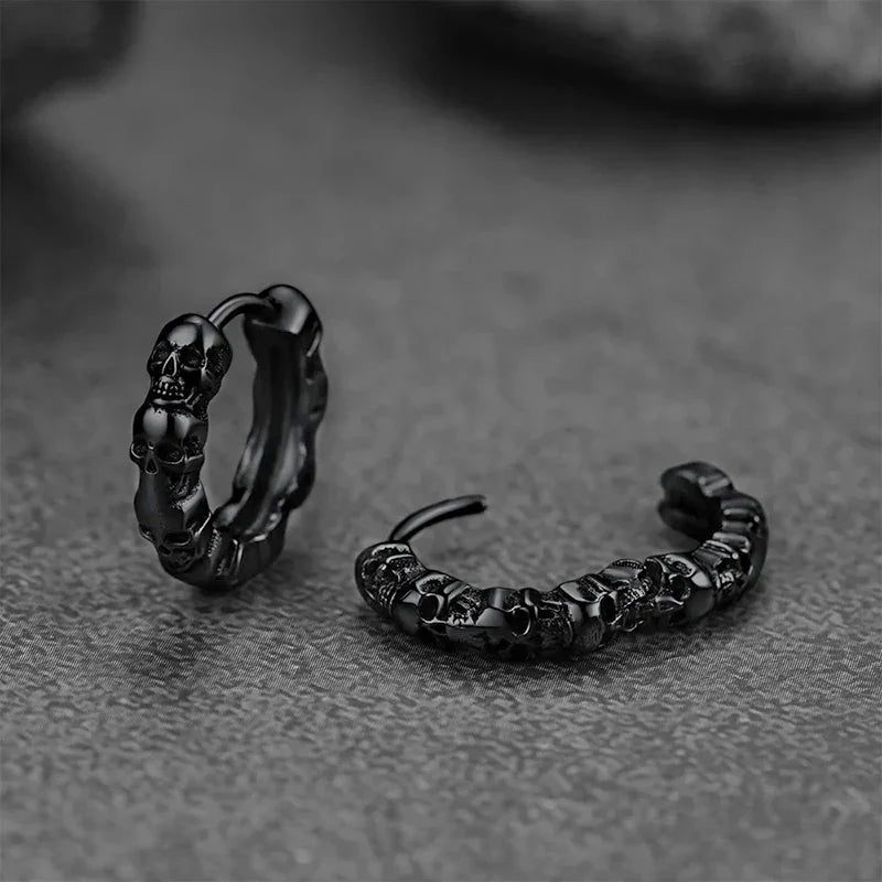 Memento Mori Hoop Earrings