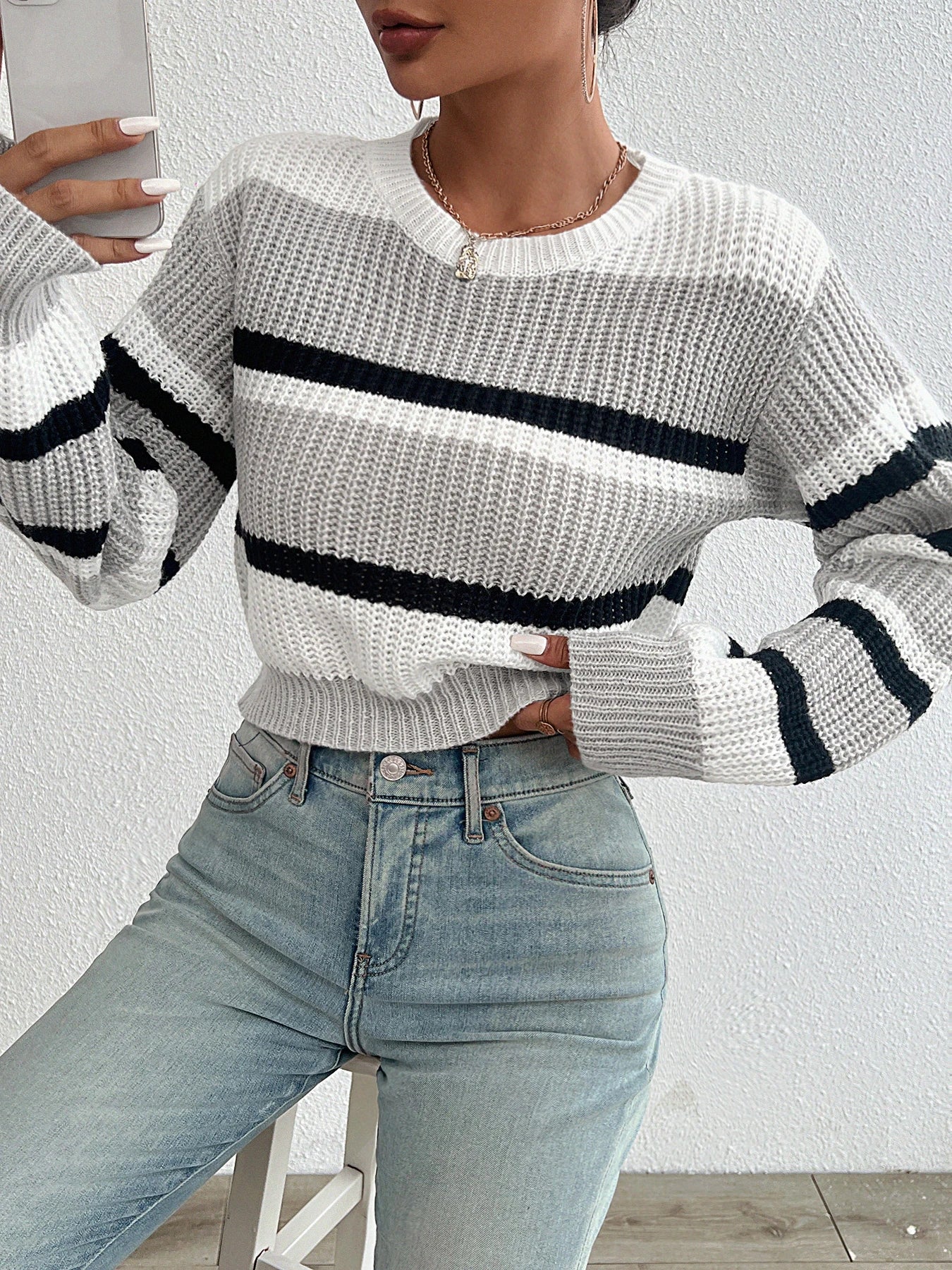 Helena Color Block Sweater