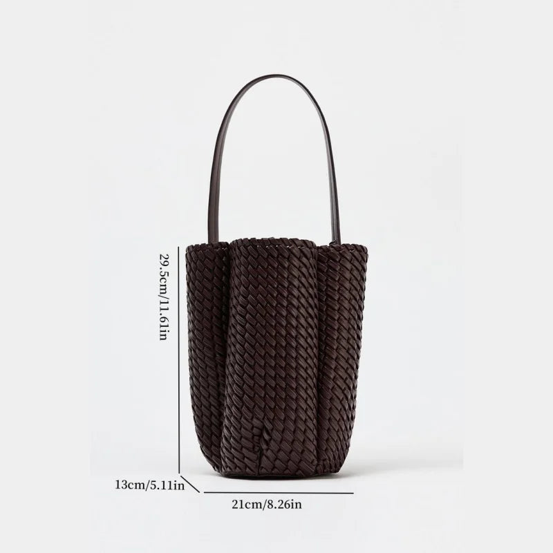 Mila Woven Bucket Bag