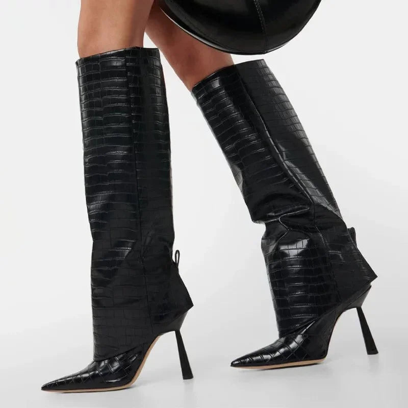 Kylan Pointed Knee Boots