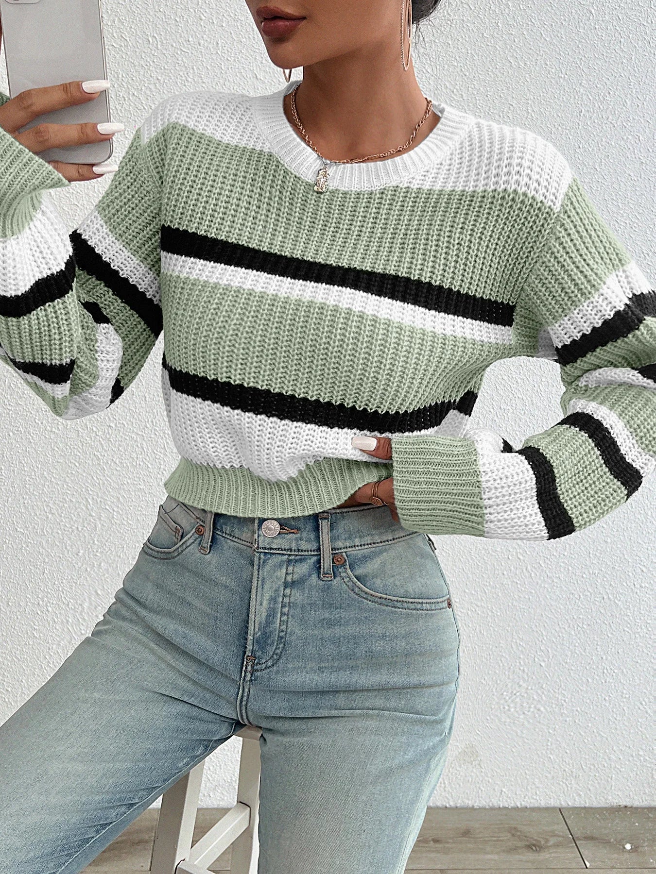 Helena Color Block Sweater