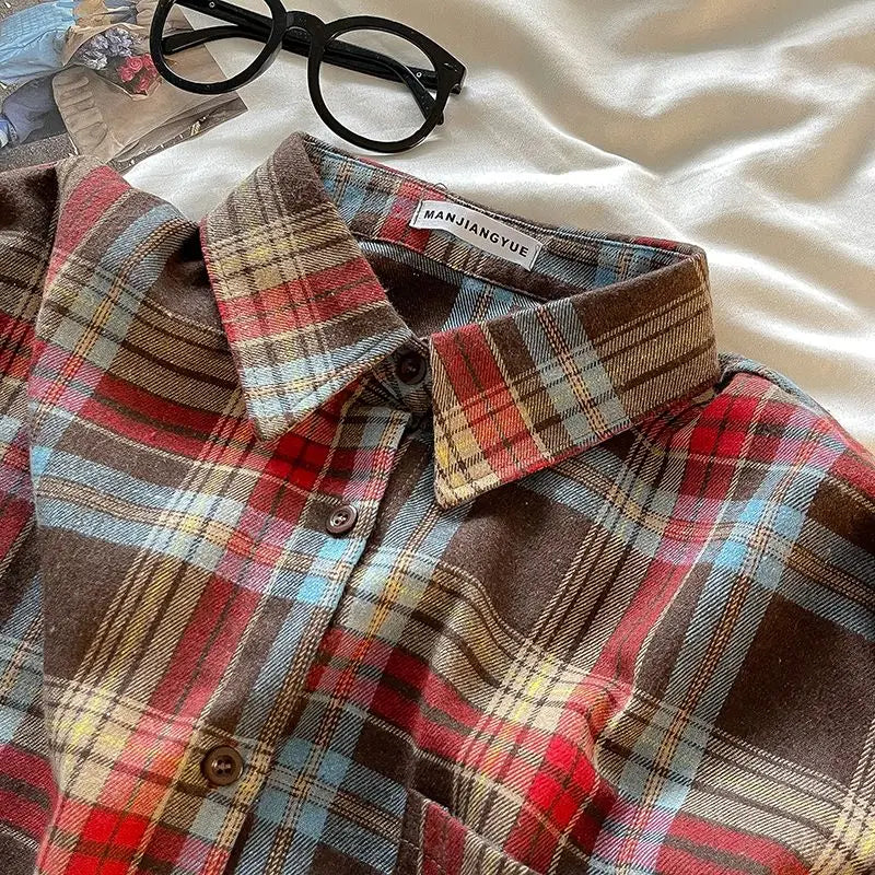 Clara Retro Plaid Shirt
