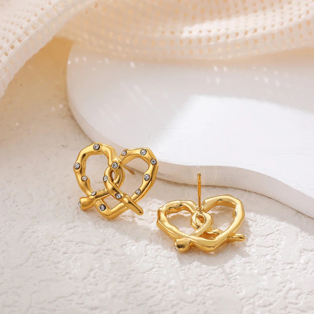 Heart Huggie Earrings