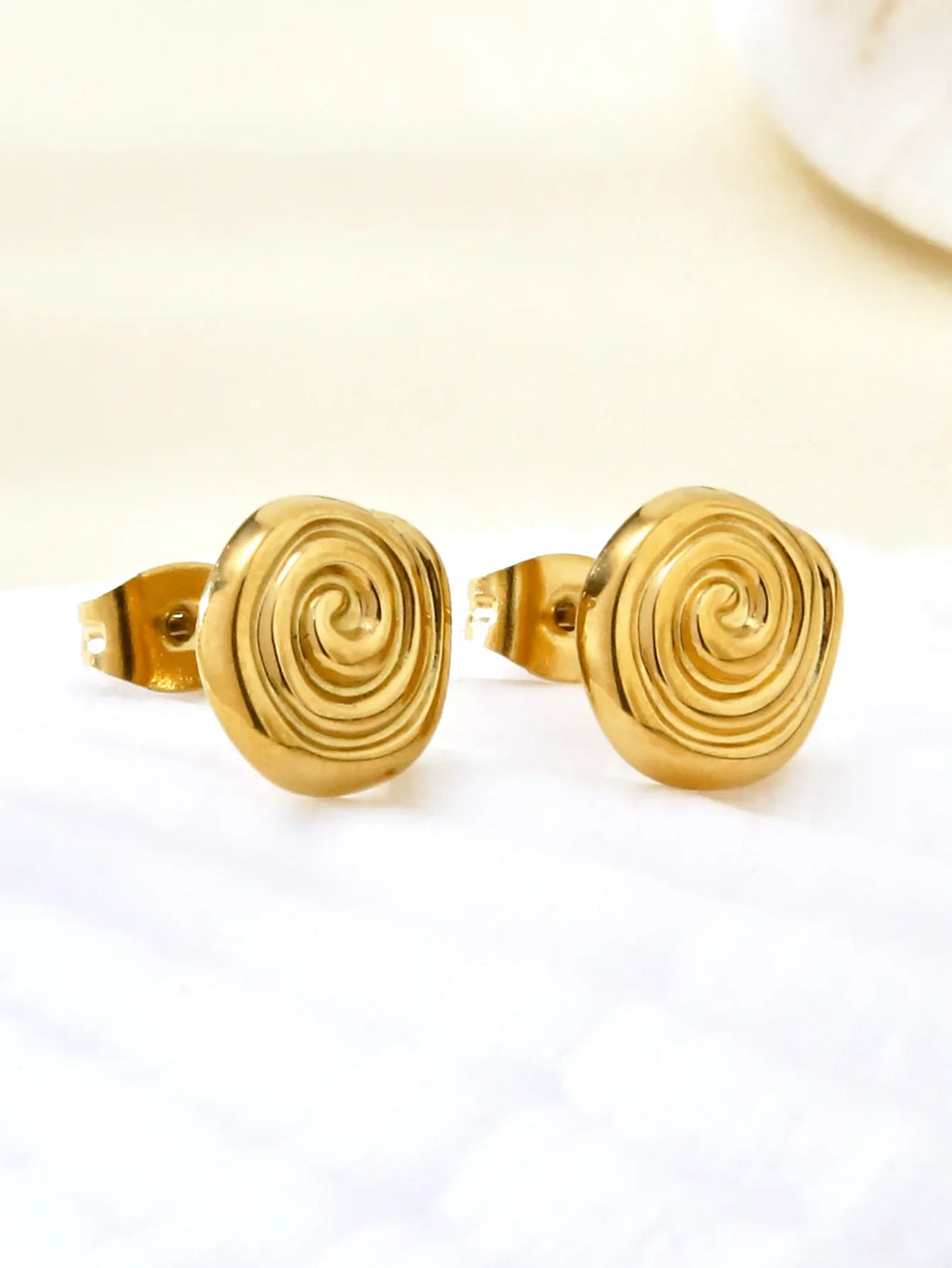 Maeve Spiral Disc Earrings