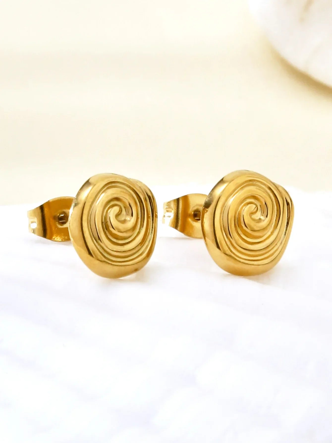 Maeve Spiral Disc Earrings