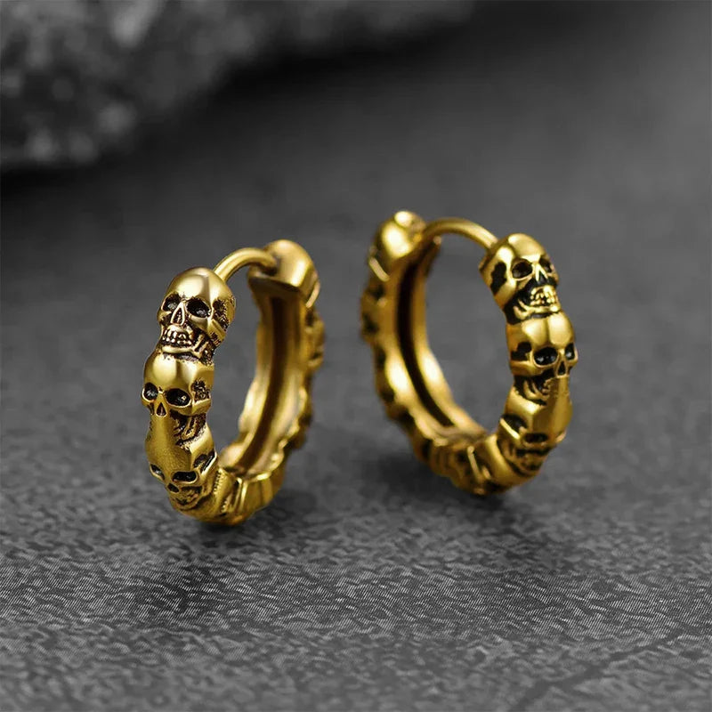 Memento Mori Hoop Earrings