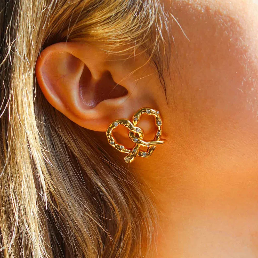 Heart Huggie Earrings