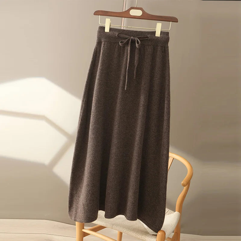 Clara Wool A-Line Skirt