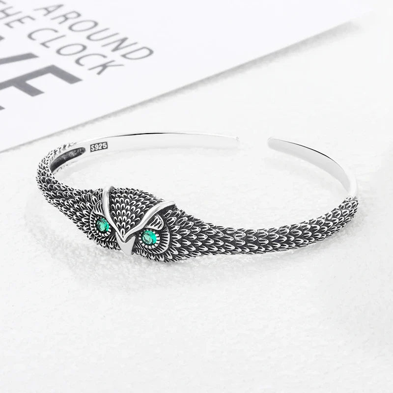 Arwen Owl Silver Bracelet