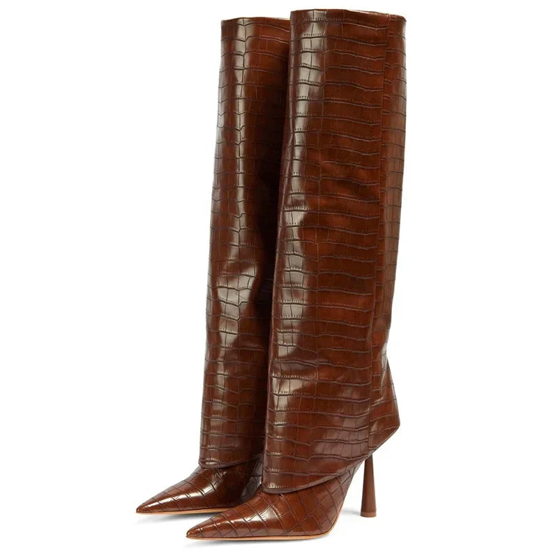 Kylan Pointed Knee Boots