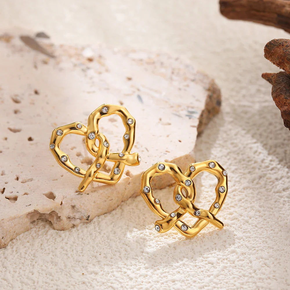 Heart Huggie Earrings