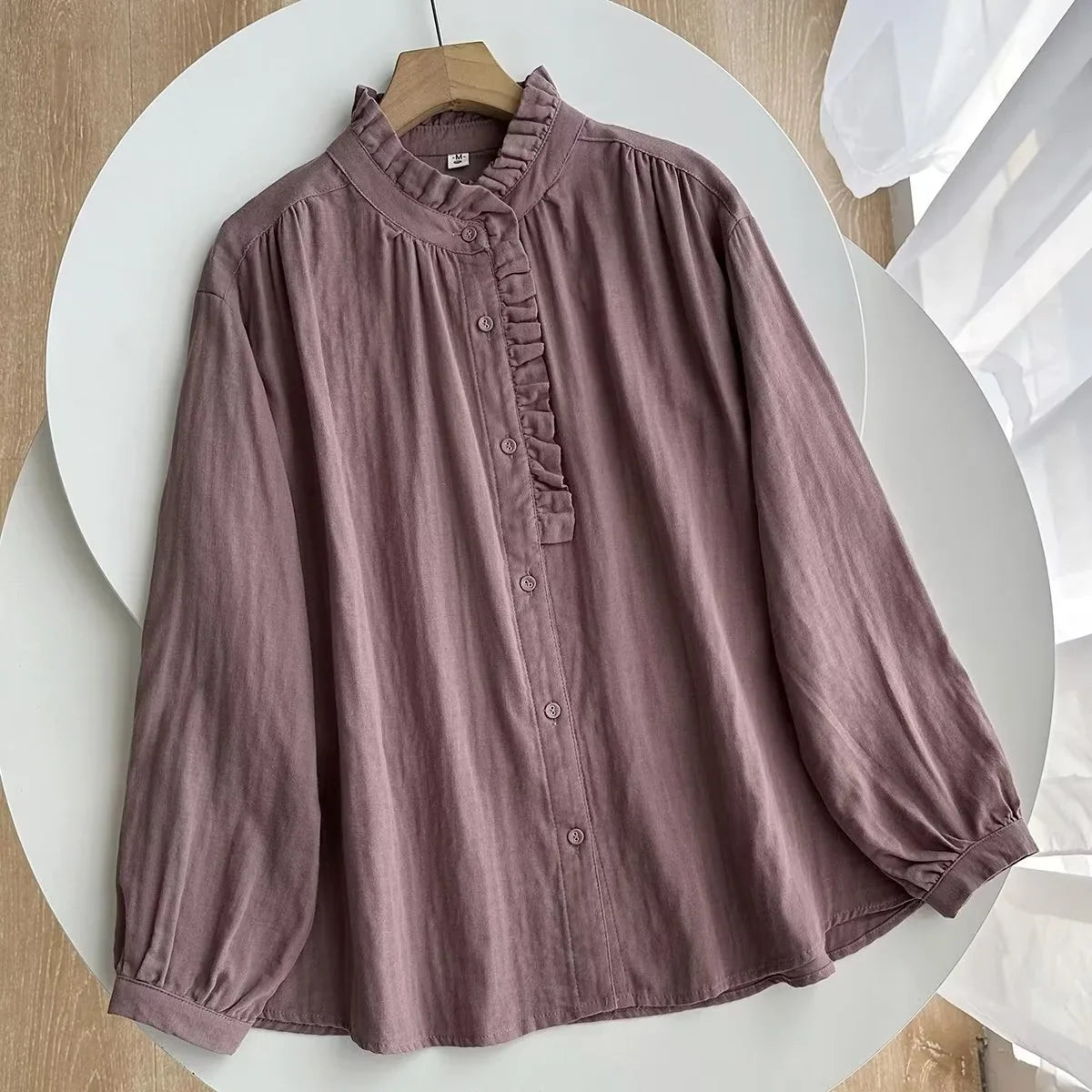 Hana Cotton Stand Blouse
