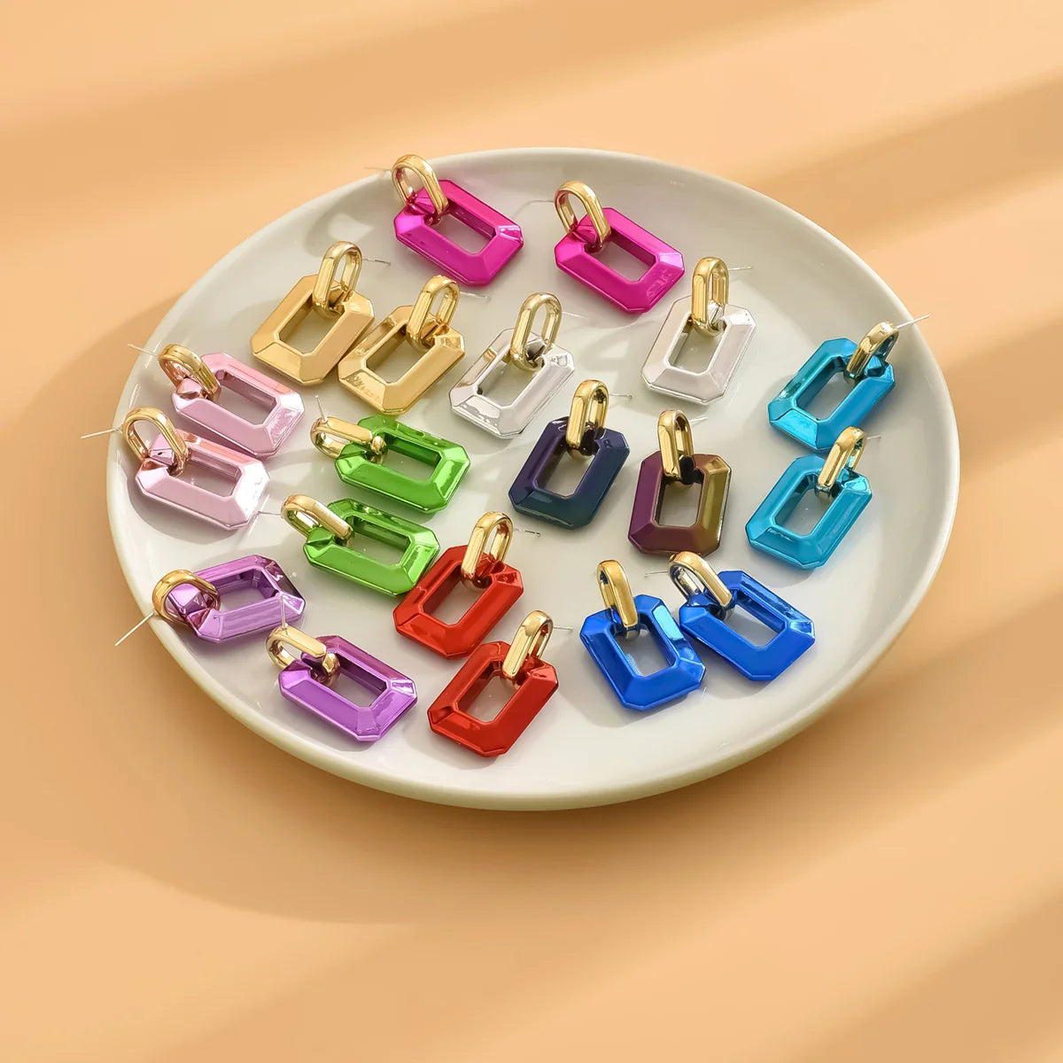 Lora Geometric Acrylic Earrings