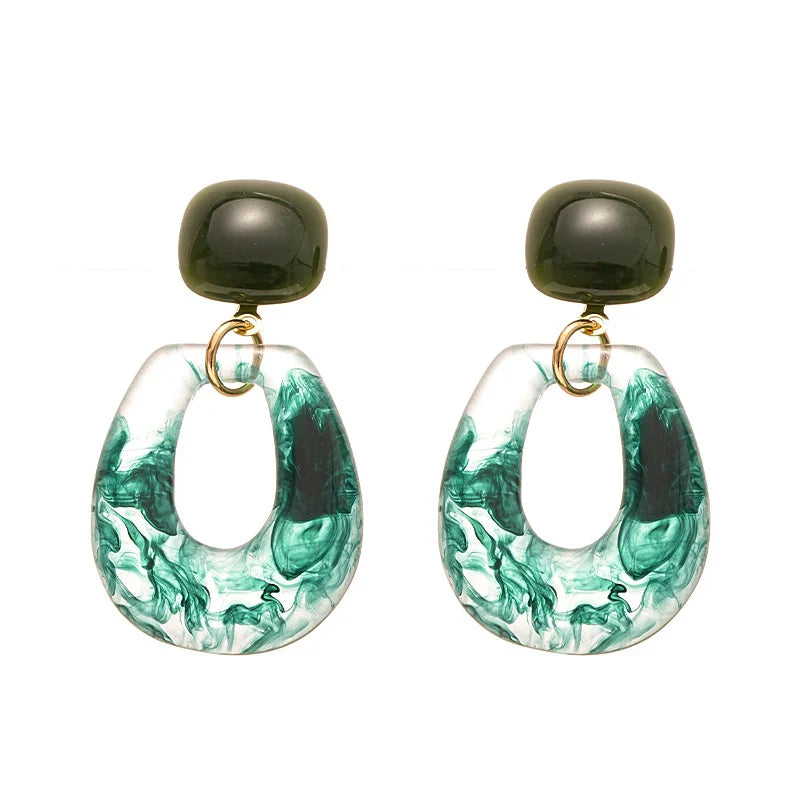 Freya Green Drop Earrings