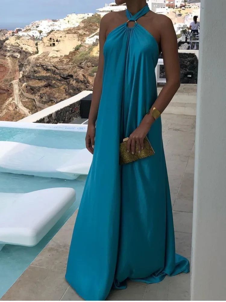 Mira Halter Backless Dress