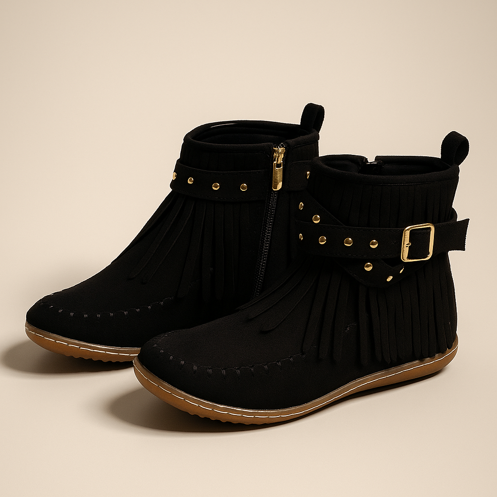 Vera Fringe Ankle Boots