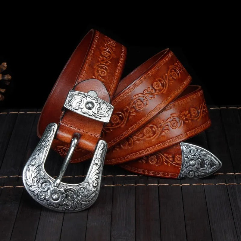 Sawyer™ | Western Leather Cowboy Belt