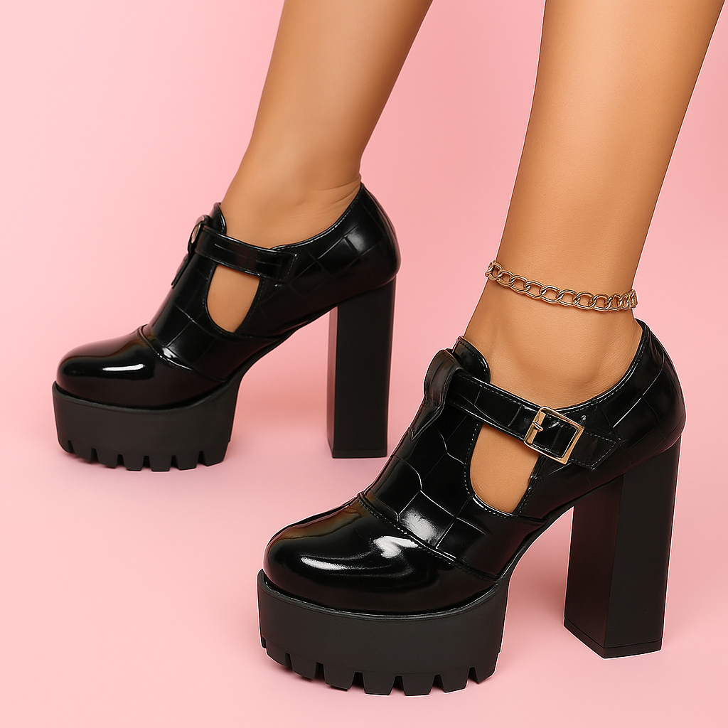 Pamela May Leather Heels